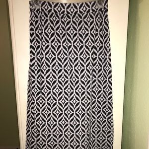 Black and White Maxi Skirt